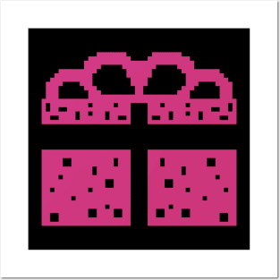 Pink gift pixel art Posters and Art